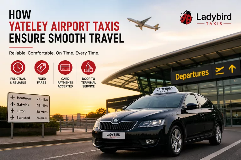 Yateley airport taxi providing smooth travel to Heathrow, Gatwick, Luton and Stansted airports
