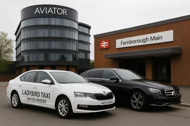 Reliable Farnborough taxis service with professional drivers and modern vehicles