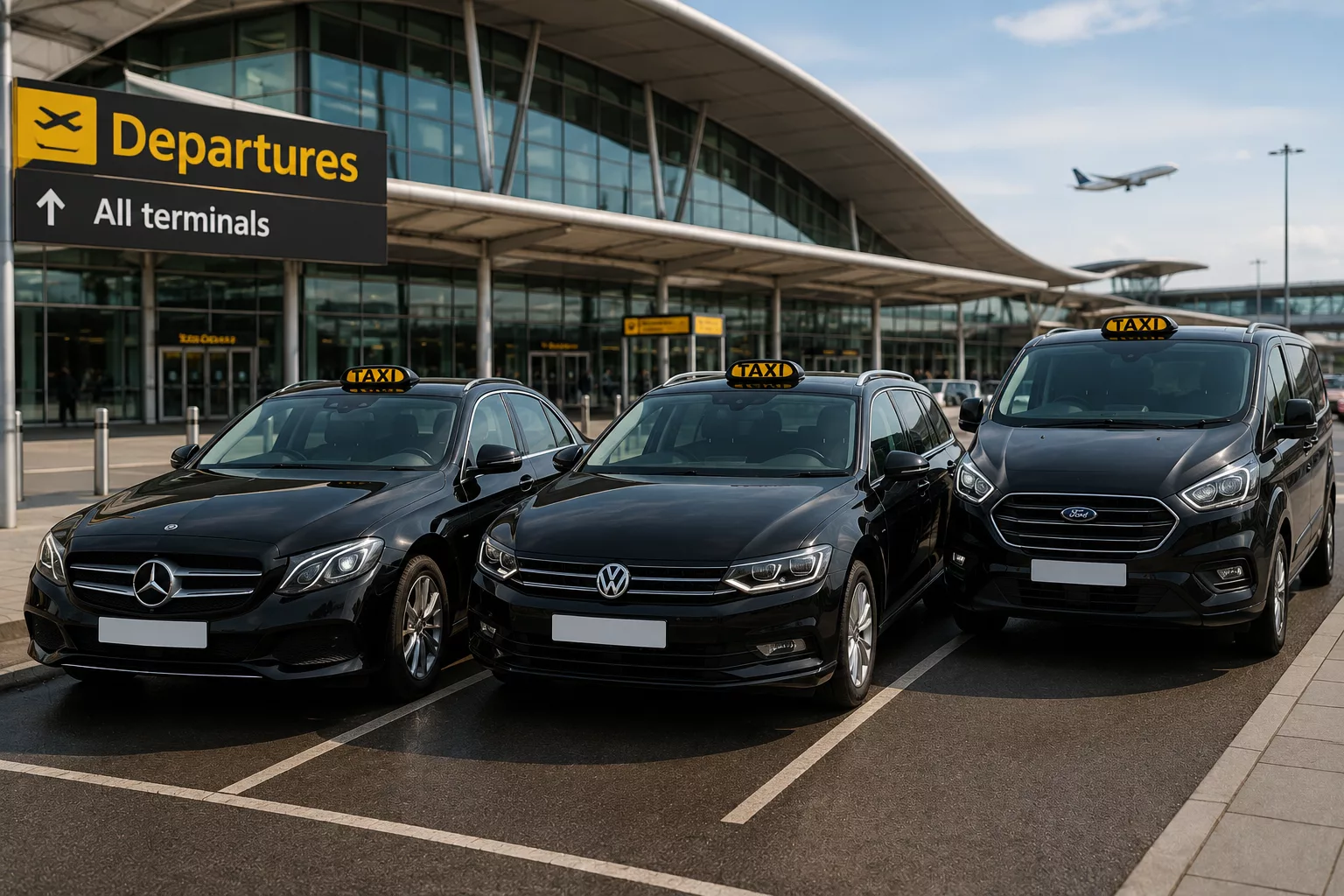 Minibus Taxi 1 Professional minibus taxi and airport transfer vehicles ready for group travel with Ladybird Taxis and Airport Taxi