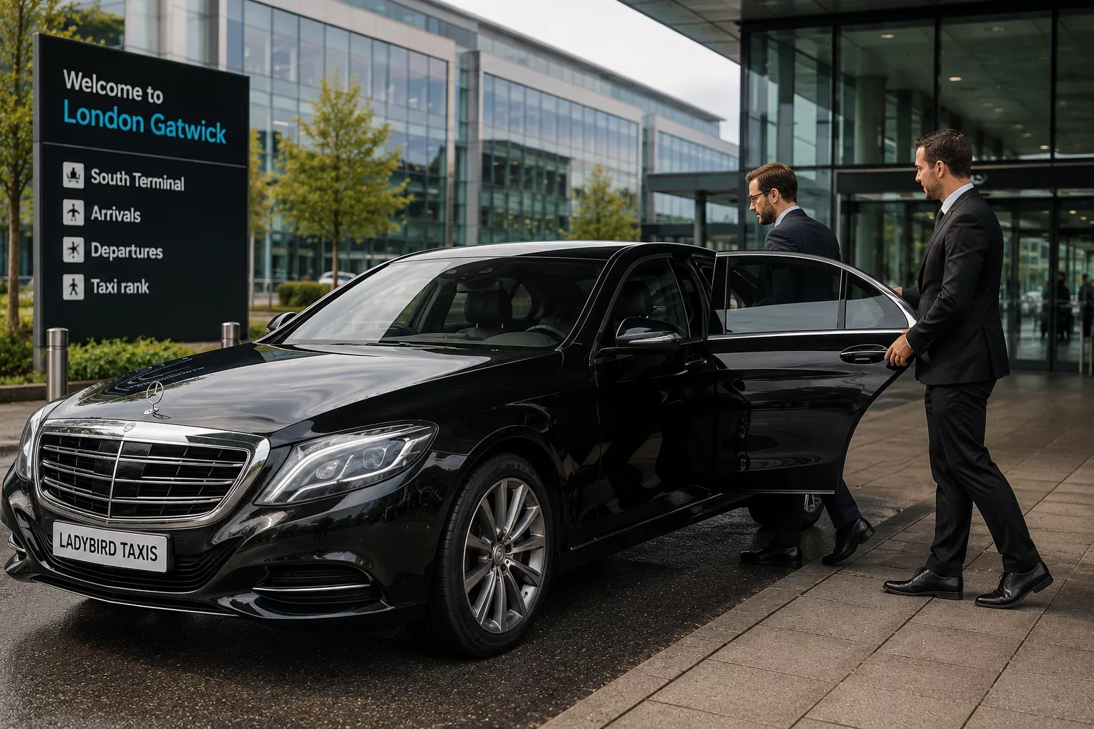 Gatwick to Woking Taxi Service 3 Executive airport transfer from Gatwick Airport to Woking for business travellers