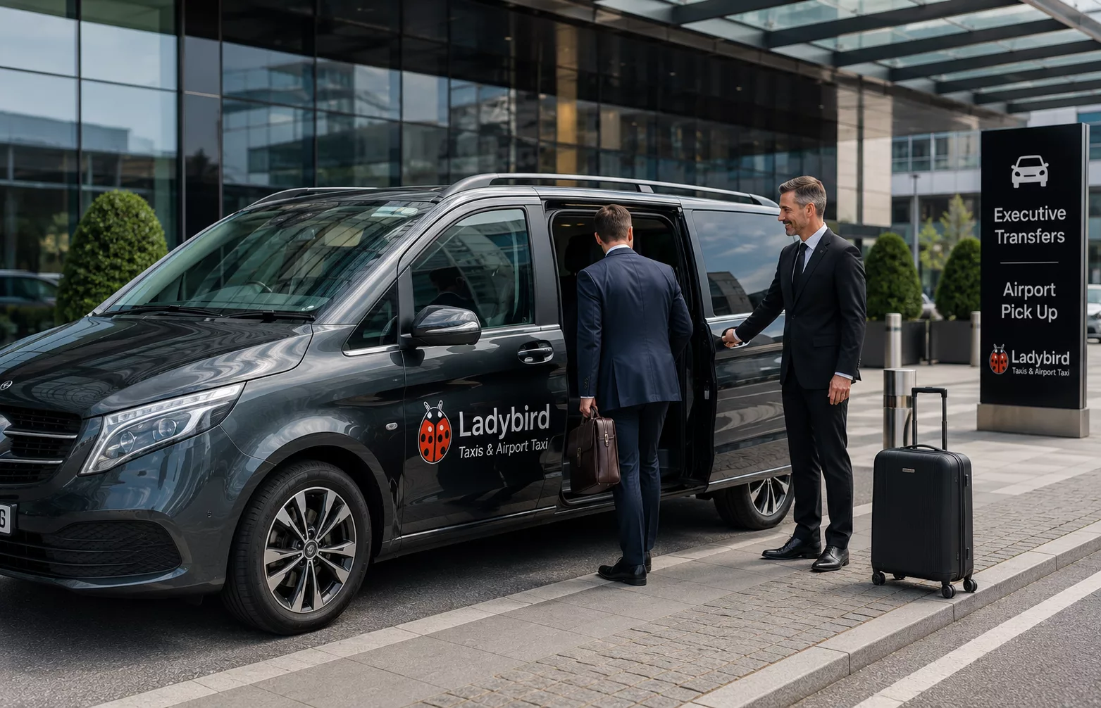 London City to Bagshot Taxi Service 4 Executive airport taxi for a corporate transfer from London City Airport to Bagshot