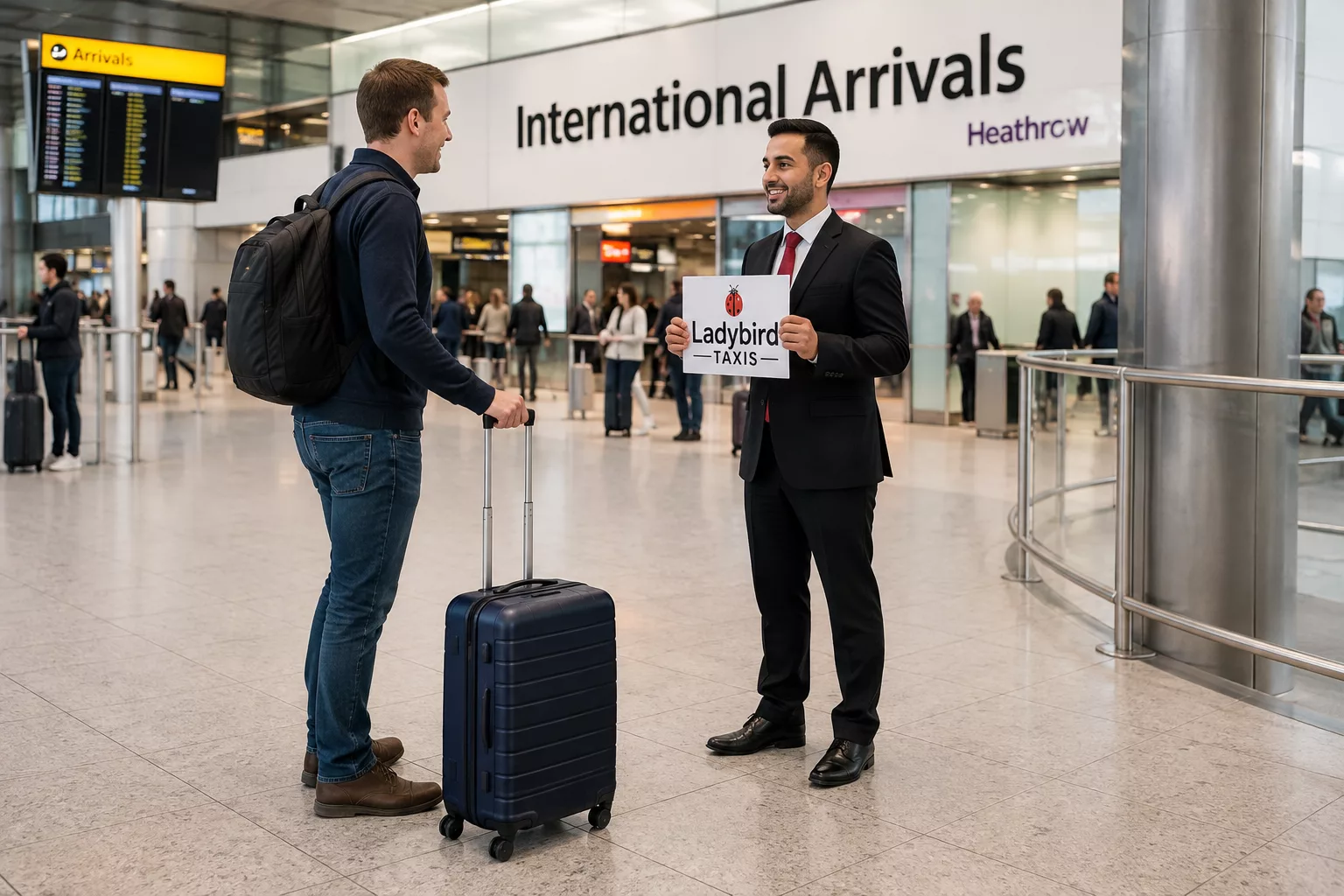 Heathrow to Bisley Taxi Service 1 Heathrow Airport meet and greet taxi for passengers travelling to Bisley