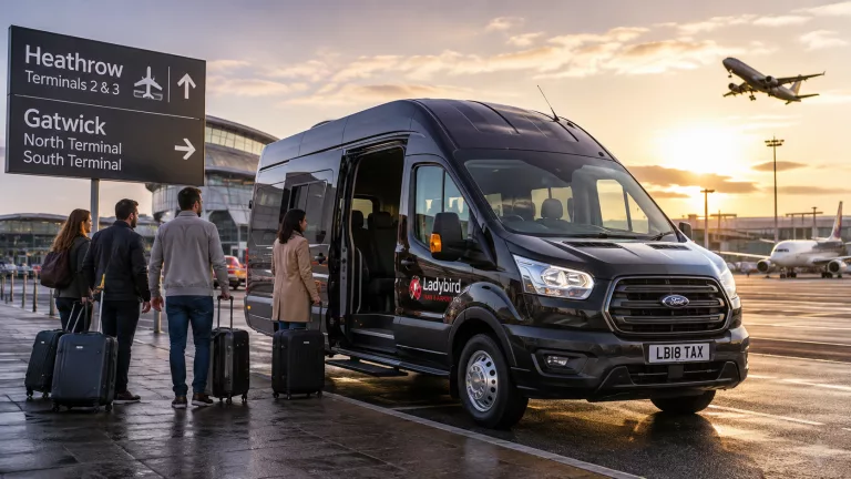 Minibus for group transfers to Heathrow and Gatwick airports