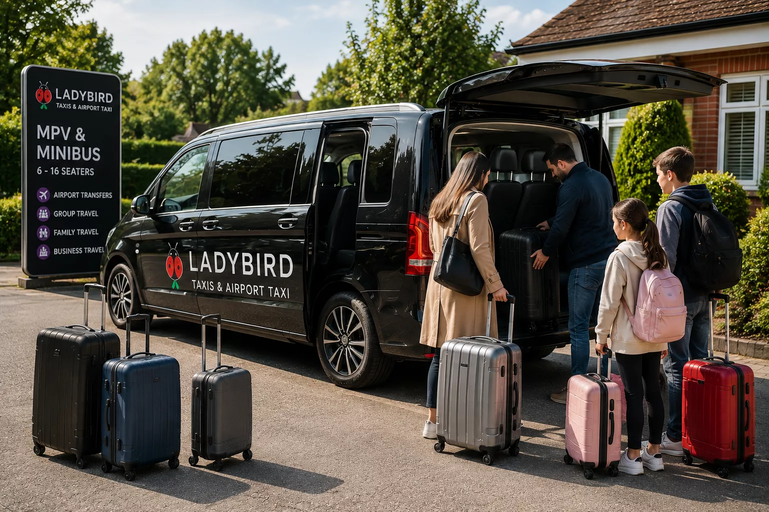 Heathrow to Mytchett Taxi Service 3 heathrow mytchett minibus luggage transfer