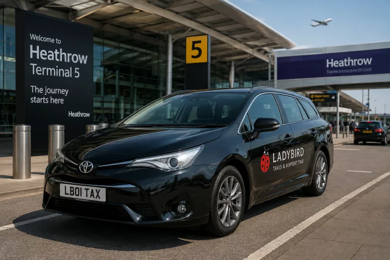 Heathrow to Deepcut taxi service by Ladybird Taxis