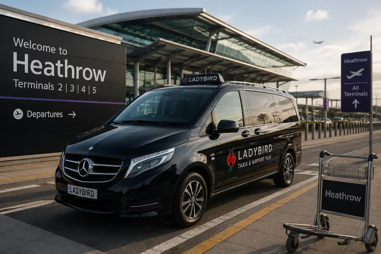 Heathrow to Mytchett taxi service for private airport transfers