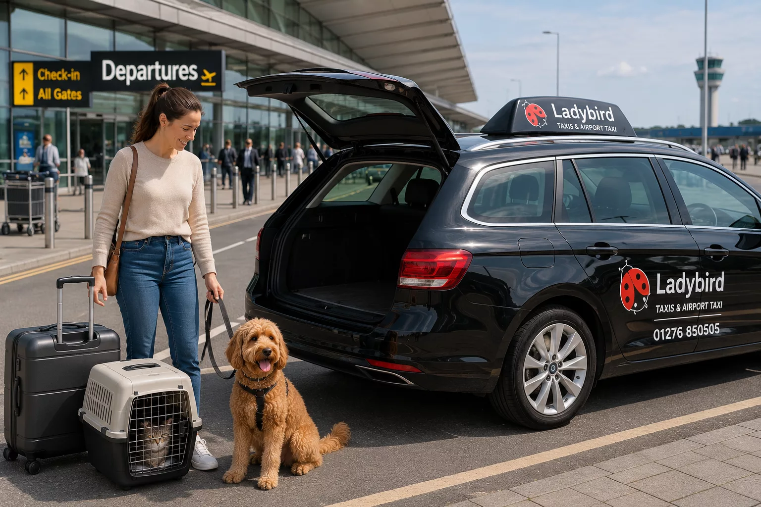 Pet-Friendly Taxis 3 Pet-friendly airport taxi transfer for passengers travelling with pets and luggage