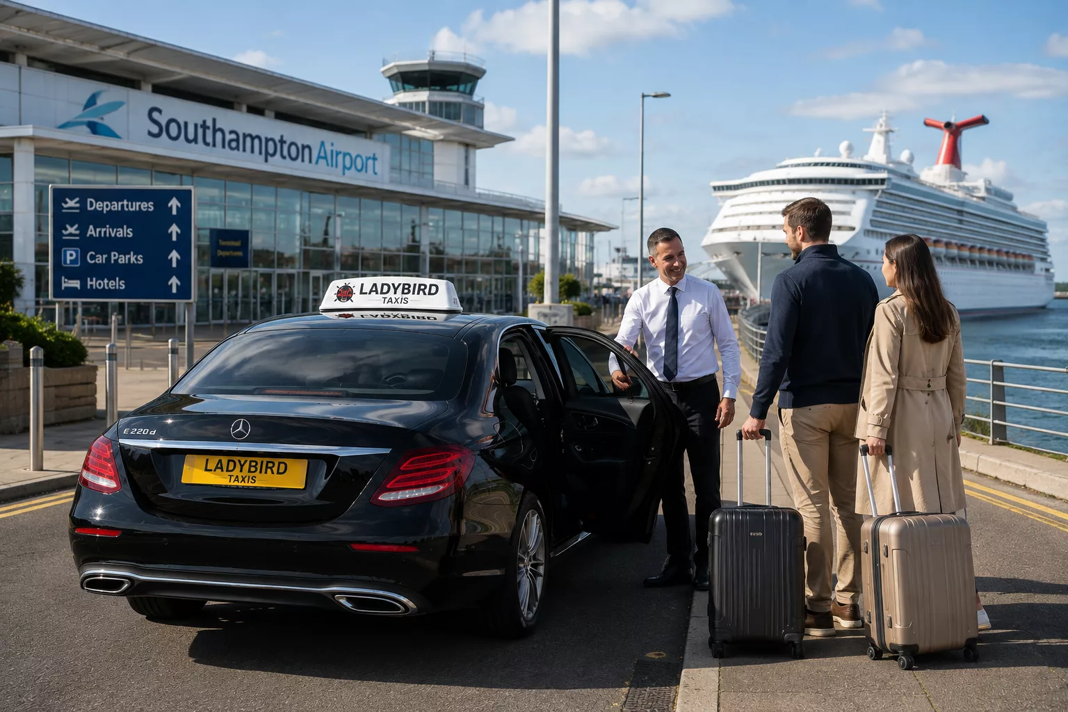 Southampton Airport Taxi from Bagshot 4 Southampton Airport and Port private taxi transfers