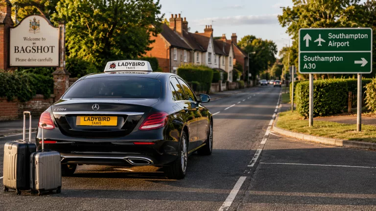Private Southampton Airport taxi from Bagshot