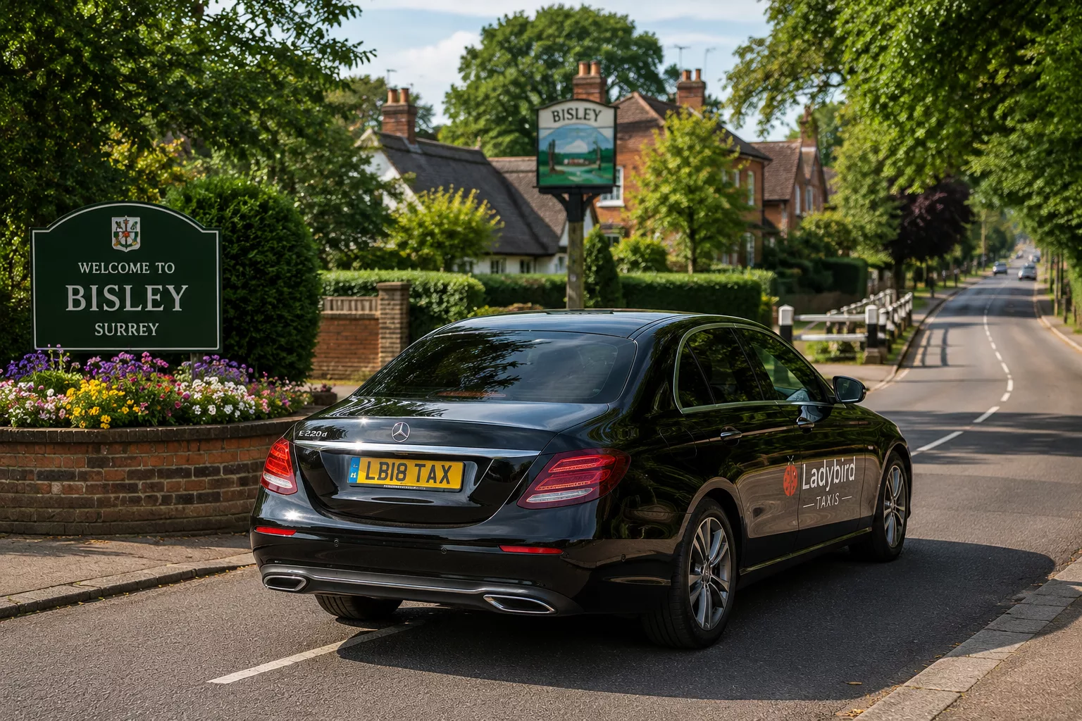 Heathrow to Bisley Taxi Service 4 Taxi arriving in Bisley Surrey after a Heathrow Airport transfer
