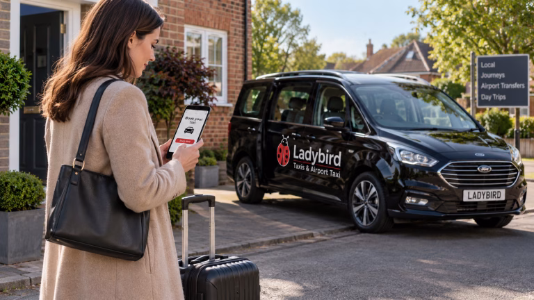Passenger booking a taxi in advance for a planned journey