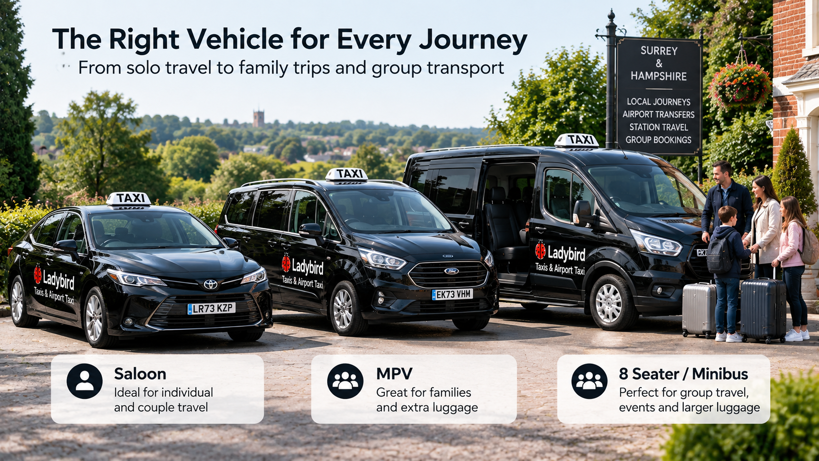 Taxi vs Ride Hailing Apps: Which Is Better for Local Travel? 2 Local taxi vehicle choices including saloon MPV and larger group taxi